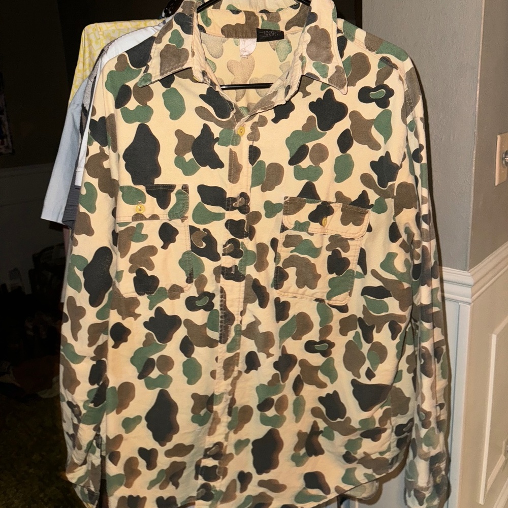 Mens Large Vintage Camo Jacket/Shirt - Picture 1 of 3